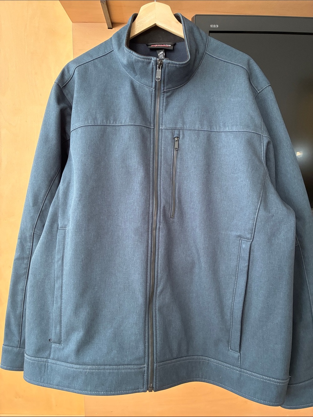 Kirkland Signature Men's Full-Zip Shirt Jacket in Slate Blue. NWOT